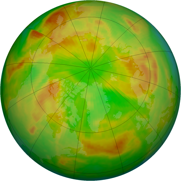 Arctic ozone map for 09 June 1982